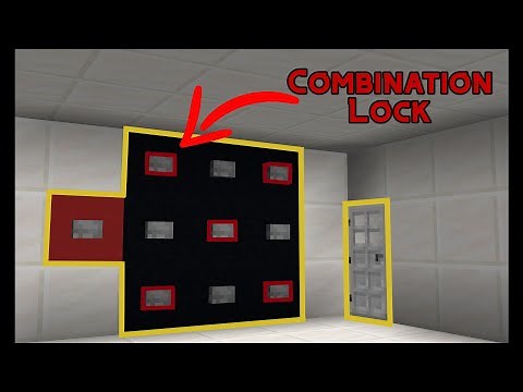 How To Make A Button Combination Lock In Minecraft | 9-Pin Lock!