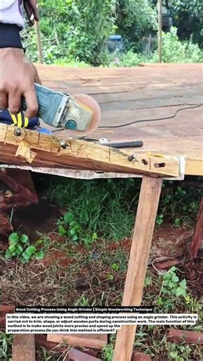 Wood Cutting Process Using Angle Grinder | Simple Woodworking Technique.