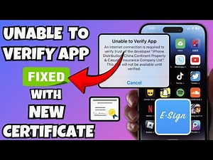 How to Fix ESign Unable To Verify App Error (2025) | ESign Unable to Verify App Error Solutions