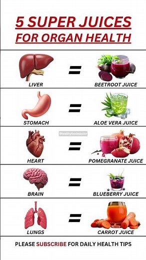 🧃 5 Super Juices To Boost Organ Health | 5 Super Juices That Strengthen Your Internal Organs 💪 #food