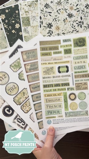 NEW VIDEO! 💚 Take a look inside our Green Petite Pack. What color would YOU like to see next? https://youtu.be/i5JYcAVvOm0?si=m7Mu1aV8-UMNANJx From My Porch Prints | Junk Journal Ideas: My Porch Prints