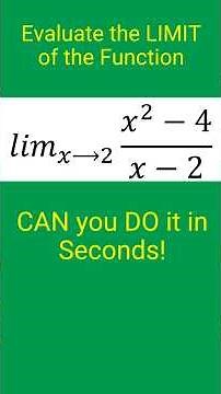 Limit of a Function| AP CALCULUS Exam