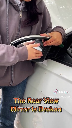 How to replace a broken rearview mirror #driving#manualdrive#car#tips#learncar#skills#carsoft