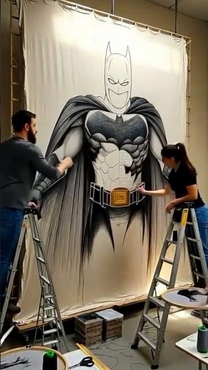 Massive Batman Portrait! 🦇🎨 Mind-Blowing Art Process