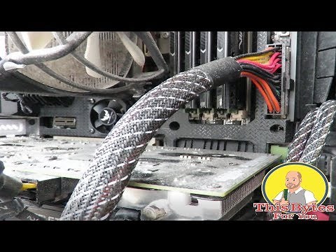 Dusting a PC with the XPower A-2 Airrow Pro electric computer duster dryer air pump blower