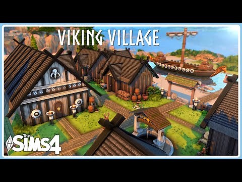 VIKING VILLAGE | The Sims 4 Speed Build | No CC!