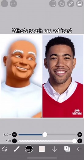 Who’s teeth are whiter? | Mr. Clean vs. Jake | #mrclean #jakefromstatefarm #fyp #viral #FordMaverick #JuntosImparables #BombPopAwards