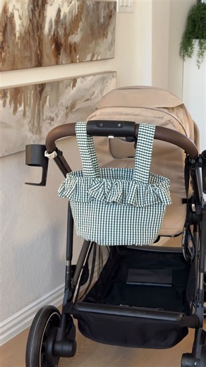 Karly Jasper | DIY ruffle stroller bag🤍 #sewing #diybag #diy | Instagram