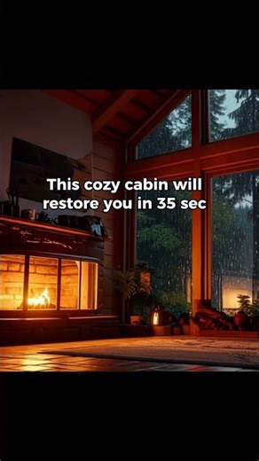 Cozy Cabin Fireplace - Warm Crackling Fire Sounds