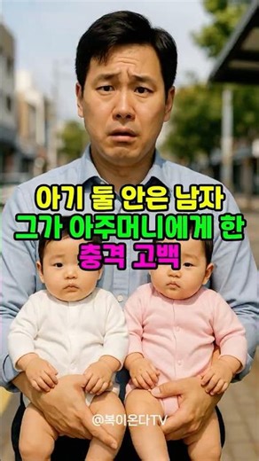 아기 둘 안은 남자의 충격 고백