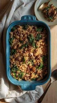 MIND-BLOWING Brown Rice Recipe with Mushroom & Spinach!