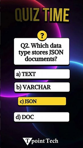 MySQL MCQs | MySQL Practice Questions & Answers | Tpoint Tech