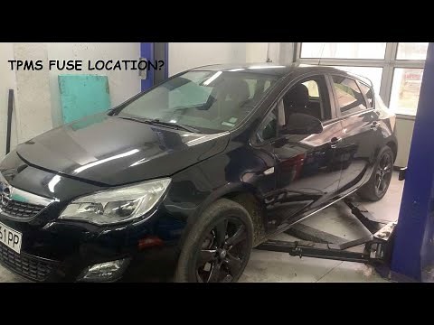Opel Astra J K Tyre pressure monitoring system TPMS fuse relay replacement