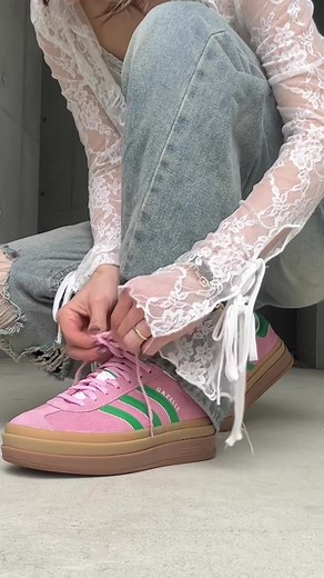 やっと買えた🥹🎀 #adidas#gazelle#gazellebold#アディダス#スニーカー#ピンク#レースアップ#渋谷#原宿#表参道#表参道美容師#表参道美容室