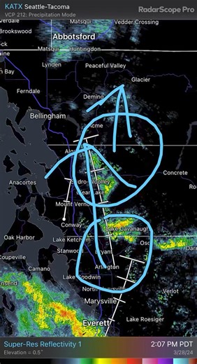 Whatcom County may see impacts from both of these cells. The cell further south has a history of lightning. | Whatcom County Weather