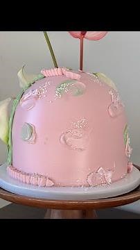 Dome shaped cake (My first time making one)