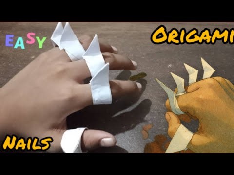 How to make origami nails.Full video ,Step by step. Easy to make.