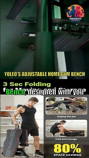 🔥🍳✨ Yoleo's Adjustable Home Gym Bench | PrimeFit Essentials #shorts
