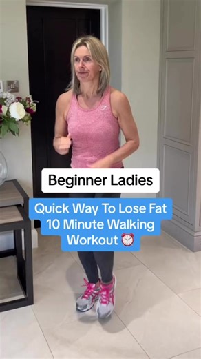 581K views · 10K reactions | Just 10 minutes a day, a beginner home walking workout to start burning fat. So let’s get moving ladies #fitness #exercise #health #getfit #homeworkout #losebellyfat #bellyfat #weightloss #loseweight #gethealthy | Petra Genco | Facebook