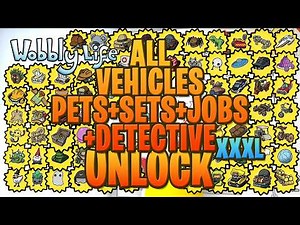 ALL SECRET VEHICLES, PETS, SETS, JOBS and DETECTIVE Unlock 🕵️🐱 Wobbly Life 2025+ XXXL