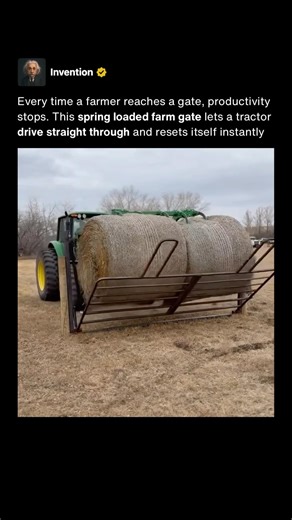 Tractor Drives Through Gate and It Snaps Back 🚜 #shorts