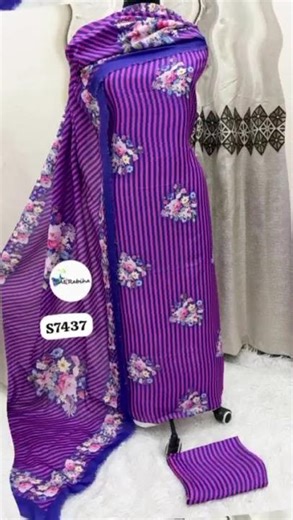 Designer Digital Printed Fine Muslin Dupatta - Designer Digital printed Soft Muslin