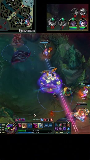 Triple kill ? Shaco Outsmarts 3v2 Gank with Clones & Boxes | Insane Outplay!#leagueoflegends #shaco