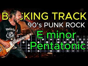 90s Punk Rock Blues Backing Track in E Minor | Rock’n Roll Guitar Jam | Solo Practice Track