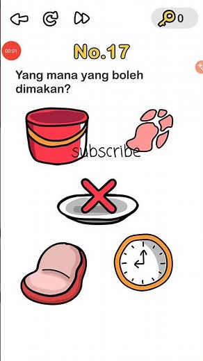 Brain out level 17 | yang mana yang boleh dimakan? | 2020