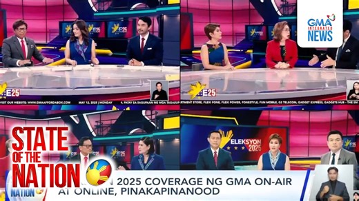 Mula botohan hanggang bilangan at proklamasyon, tinutukan ng mga Kapuso ang pinakamalawak at pinakapinagkakatiwalaang 2025 election coverage: ang Eleksyon 2025 ng GMA Network. On air at online, Eleksyon 2025 ang pinakasinubaybayan mula May 12 hanggang May 13. #Eleksyon2025 | GMA News