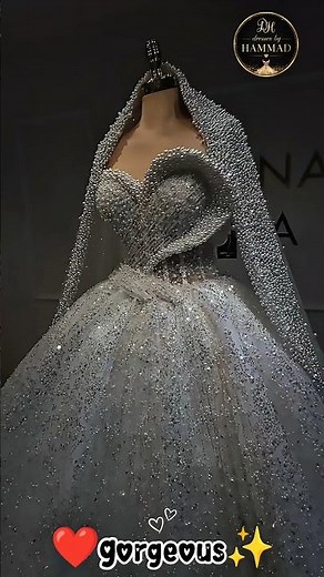 Most Gorgeous Silver Bridal Gown ✨ | Luxury Wedding Dress for Brides 💍"#viral #dress #fyp #shorts