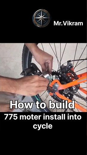 How to build electric cycle with 775 moter#electric#homemade#cycle #electricalbike#ebike#775#diy#bmx