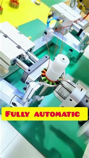 Fully automatic motor winding 🏭! #satisfying #technology #factorytour #motorwinding #diyelectronics