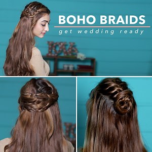 156K views · 1.3K reactions | Try these super cute BOHO BRAID HAIRSTYLES to quickly amp up your look this festive season! | Glamrs | Facebook