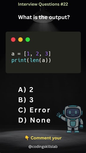 Python Interview Questions #22 | len() Function 🤔 #shortsvideos