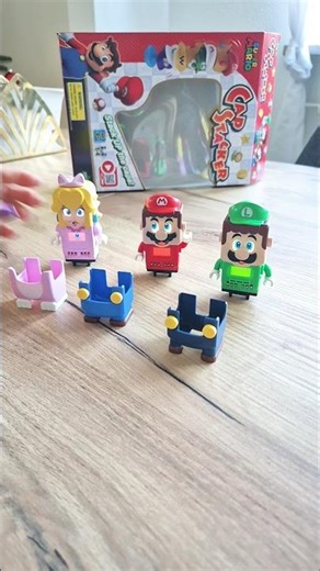 Lego Peach and Mario wear the outfit #lego #fun #legosupermario