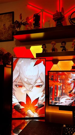 🧡 Genshin Impact Kazuha PC Gaming Setup 🧡 #gamingsetup #gamingroom #desksetup #gamergirl