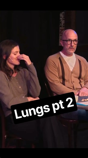 Olivia Rouyre performs a scene from Lungs with Jim Rash improvising the other side. #nyc #improv