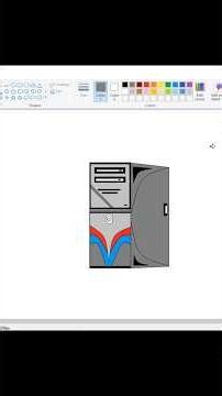 how to draw a CPU in pc Ms paint #drawingtutorial #drawingforkids