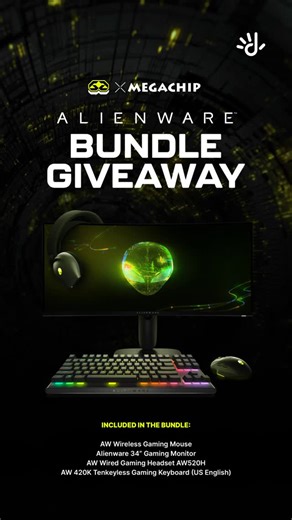 Dhiraagu Gamers Guild (DGG) on Instagram: "👽 WIN THE ULTIMATE ALIENWARE SETUP ⚡ ㅤ A full Alienware gaming bundle is up for grabs and entering is easy! ㅤ 1️⃣ Sign up at dgg.mv 2️⃣ Follow @dhiraagu.gg & @megachipelectronics 3️⃣ Share our main giveaway post on your story and tag both accounts ㅤ 📅 Entries close 31 Dec 2025 ㅤ #Megachip #Alienware #DGG #DhiraaguGamersGuild"