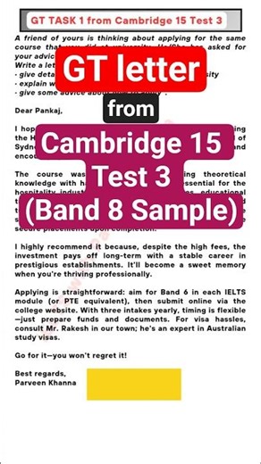 GT letter from Cambridge 15 Test 3 (Band 8 Sample) #cambridge15 #ieltsgttask1 #ieltswritingtask1