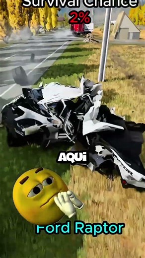 Surviving easily 🤣 | #cars #meme #crash #accident