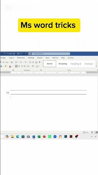 MS Word Tricks 🔥 Create Different Lines with Keyboard