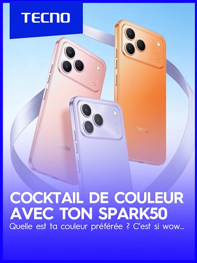 TECNO SPARK 50 2026 — meilleur smartphone batterie 6700mAh