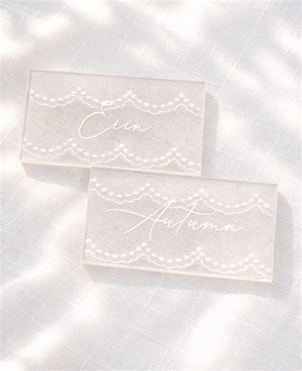 Personalized Lace Place Card - Etsy