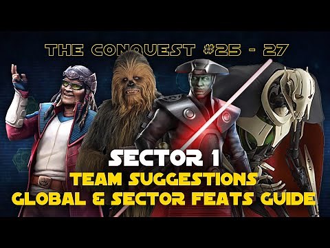 Hard Sector 1 Feats Guide | The Conquest #25 - 27 SWGOH