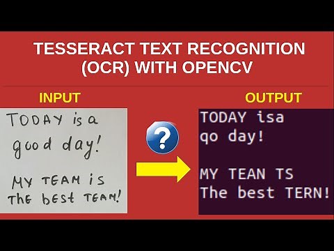 Tesseract | Text Recognition with Opencv