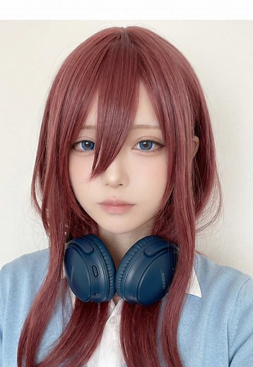 中野三玖 コスプレ 前髪を横向きに保つ方法