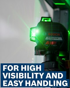 2.2K views · 31 reactions | Introducing the new GLL 3-80 G line laser with 3x 360° green lasers. One tool, multiple levelling jobs! Make your workmates green with envy: https://bit.ly/3autFJL | Bosch Professional Power Tools and Accessories | Facebook