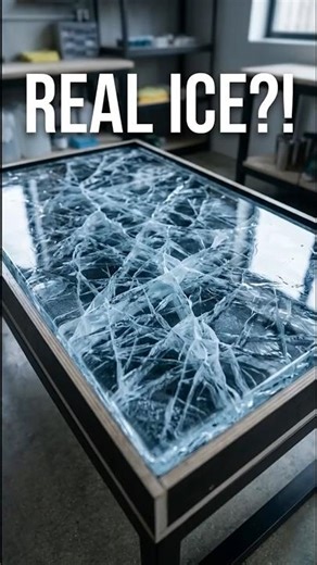Ice Illusion Table ❄️ Frozen Resin Effect! #satisfying #ice #epoxytable
